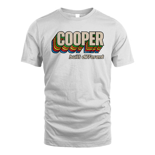 Your Name Built Different Retro Shirt COOPER M1-26