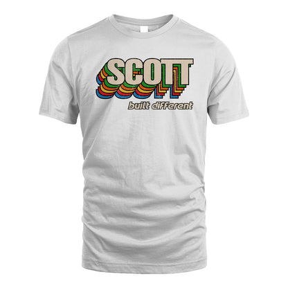 Your Name Built Different Retro Shirt SCOTT M1-26