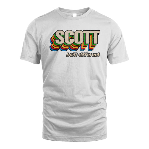 Your Name Built Different Retro Shirt SCOTT M1-26