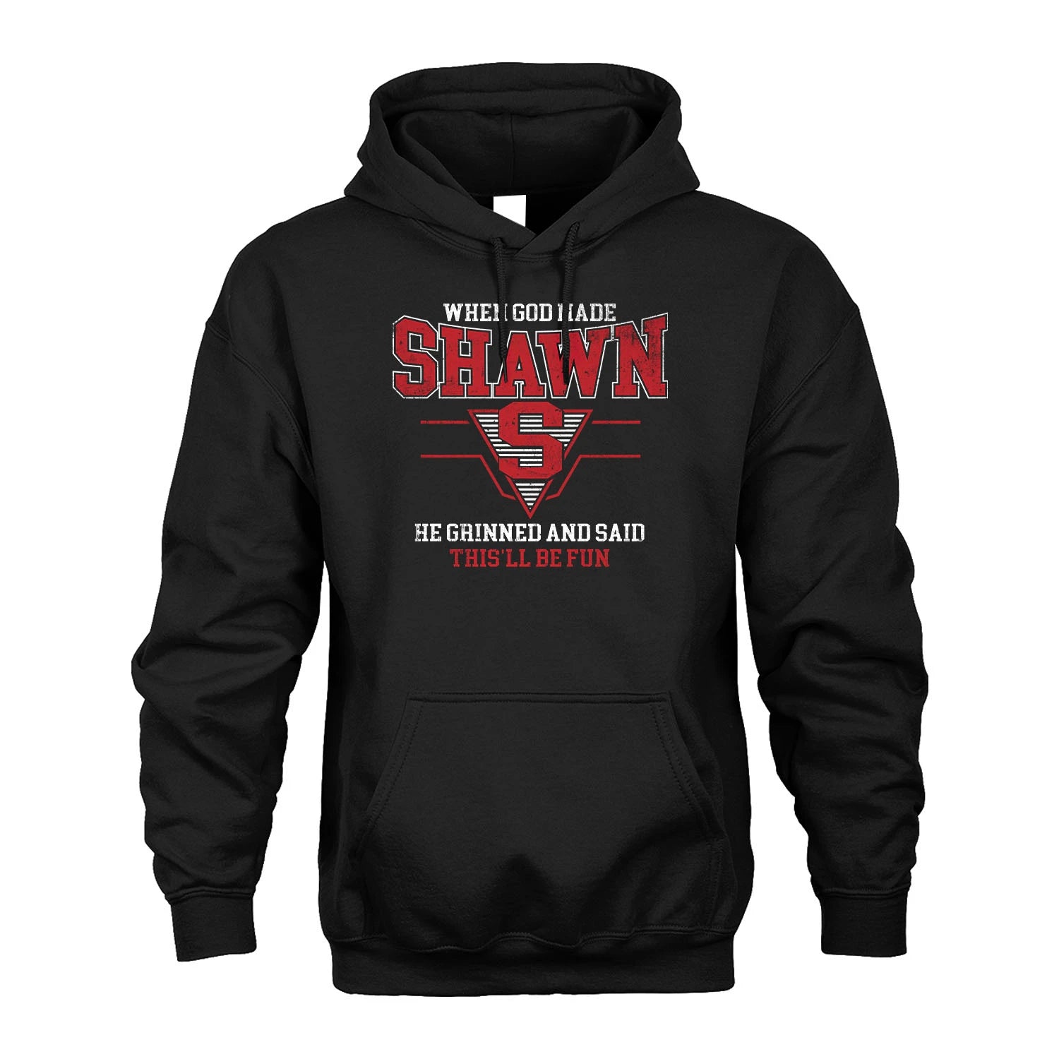 When God Made Your Name He Grinned And Said This'll Be Fun Baseball Shirt SHAWN M1-29