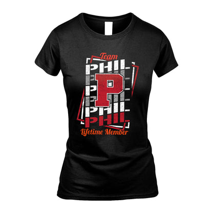 Team Your Name Lifetime Member Sporty Shirt PHIL M1-25