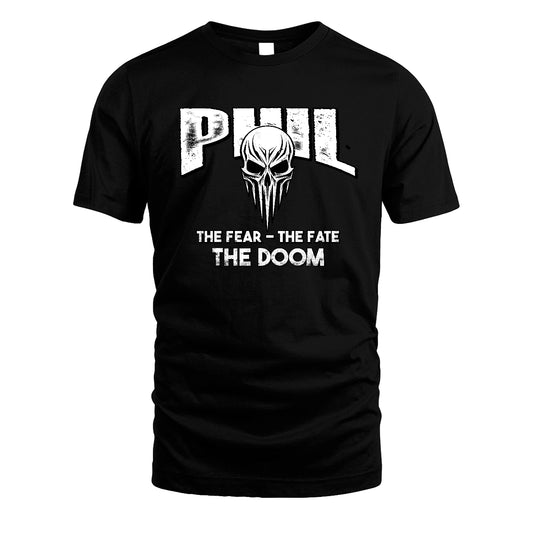 The Fear The Fate The Doom Skull Shirt PHIL M1-39