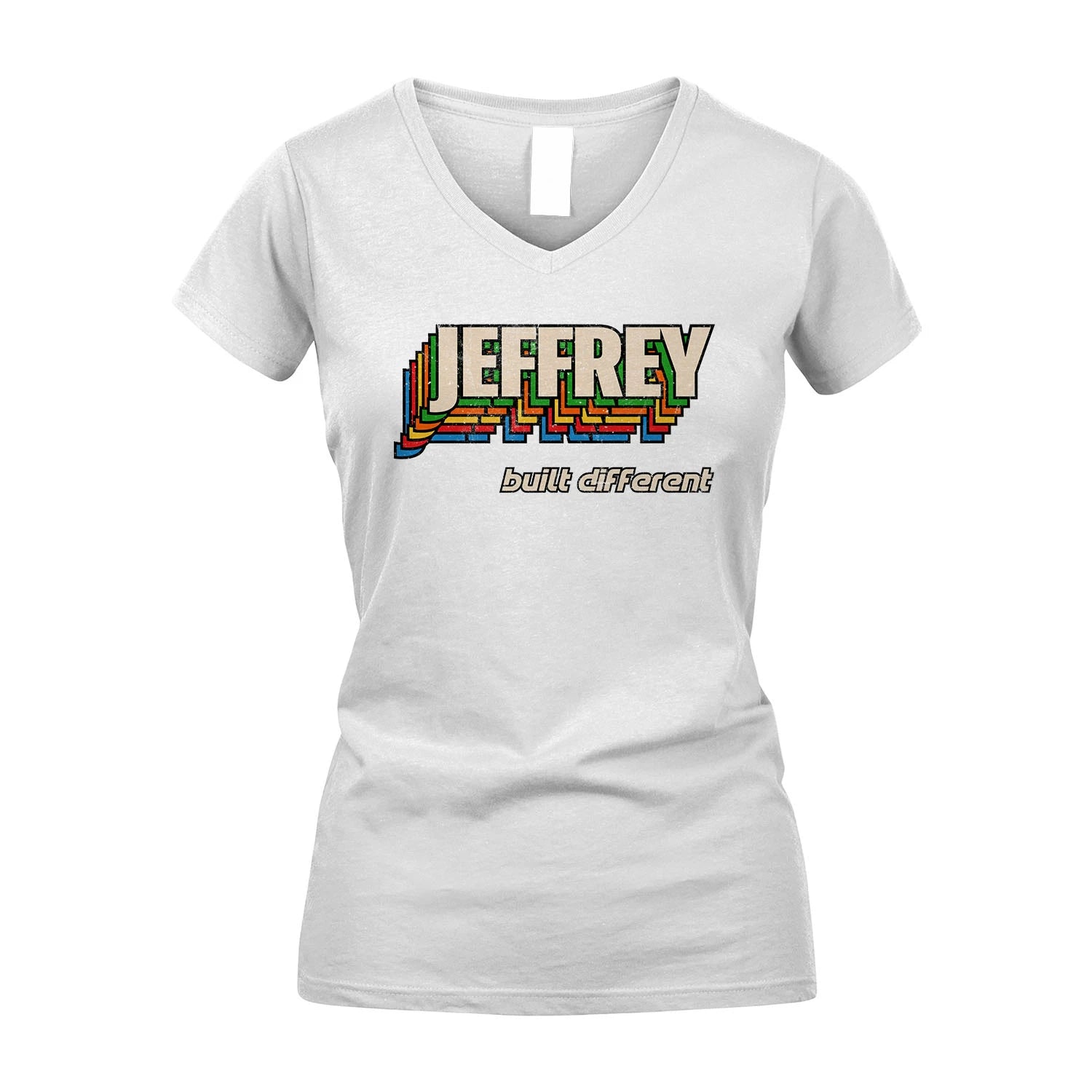 Your Name Built Different Retro Shirt JEFFREY M1-26