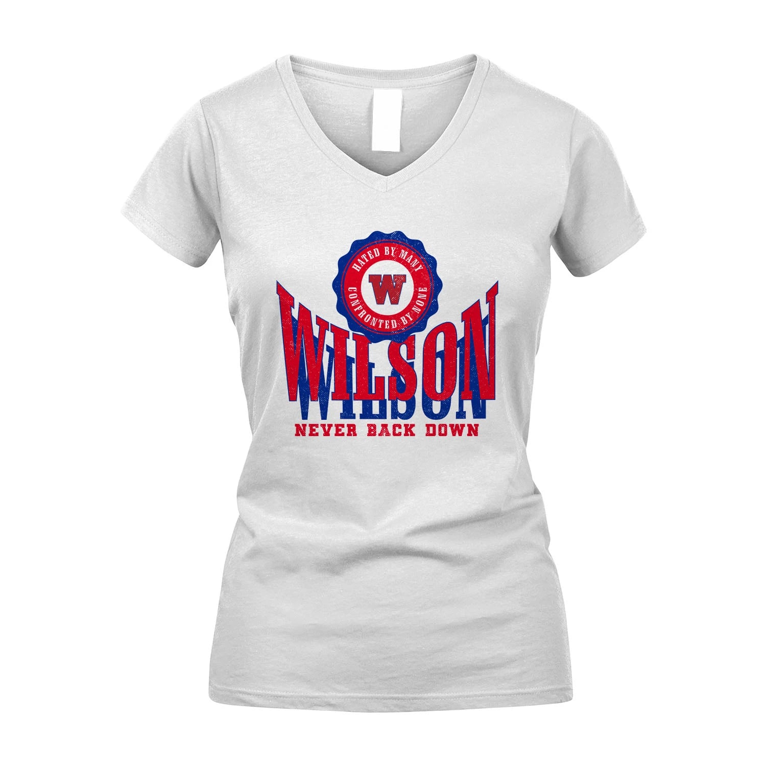 Your Name Never Back Down Shirt WILSON M1-33