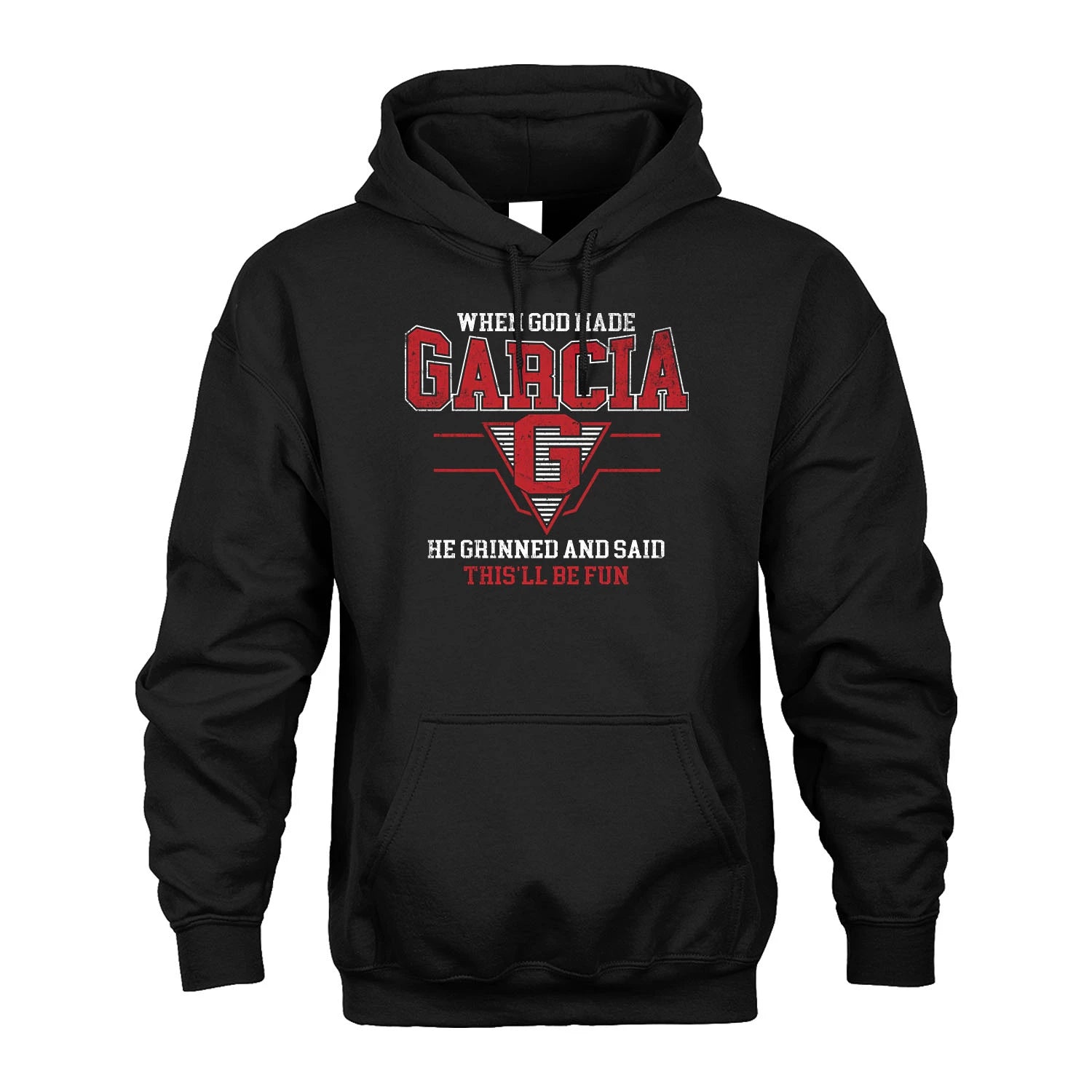 When God Made Your Name He Grinned And Said This'll Be Fun Baseball Shirt GARCIA M1-29