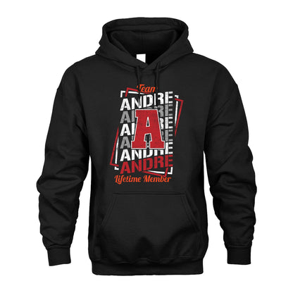 Team Your Name Lifetime Member Sporty Shirt ANDRE M1-25