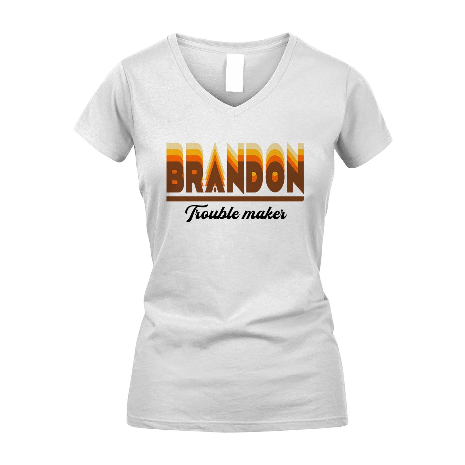 Your Name Trouble Maker Funny Shirt BRANDON M1-34