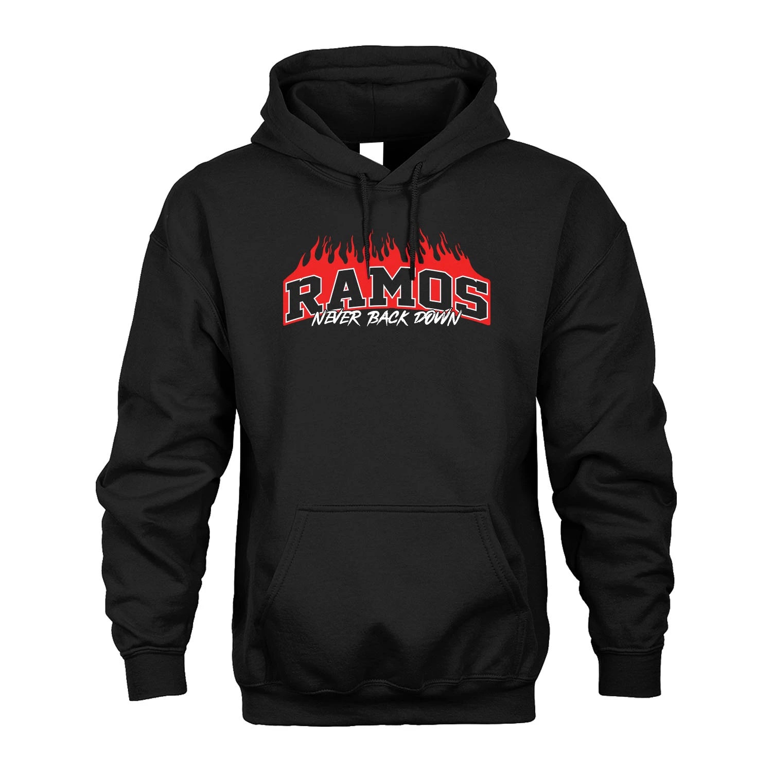 Never Back Down Your Name With Fire Shirt RAMOS M1-37