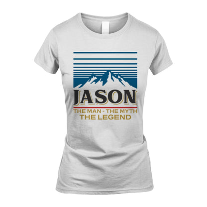 The Man The Myth The Legend Vintage Mountain Shirt JASON M1-19