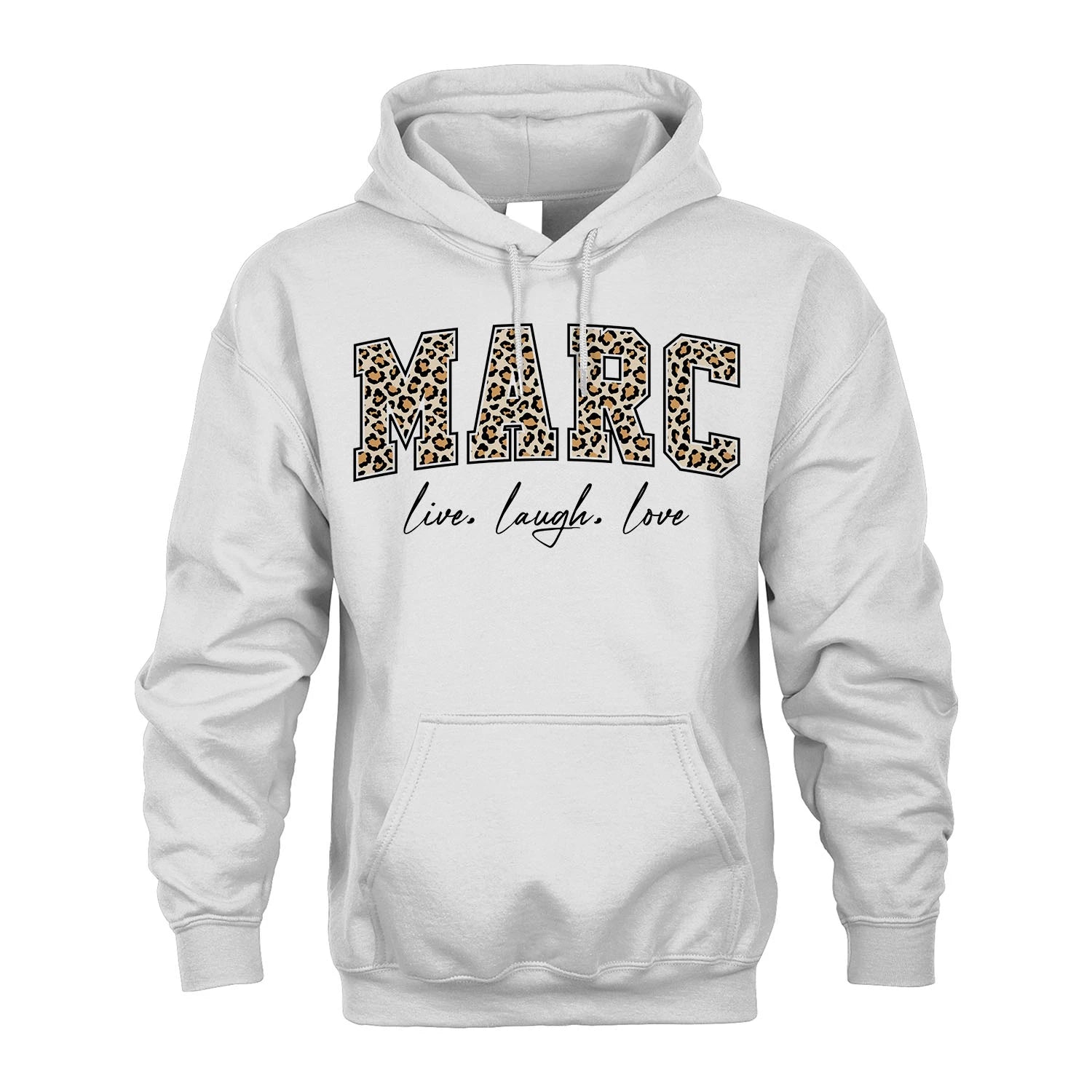 Live Laugh Love Custom Name With Leopard Pattern Shirt MARC M1-13