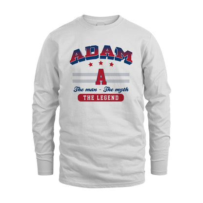 The Man The Myth The Legend With Your Name Shirt ADAM M1-35