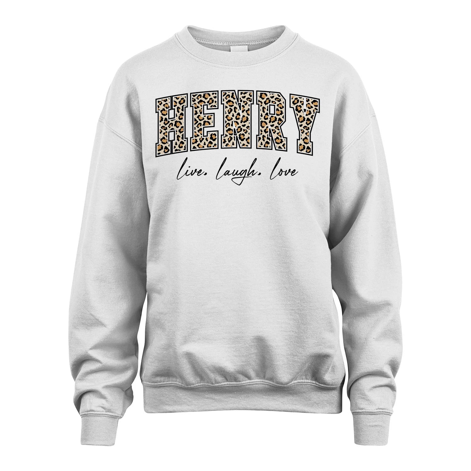 Live Laugh Love Custom Name With Leopard Pattern Shirt HENRY M1-13