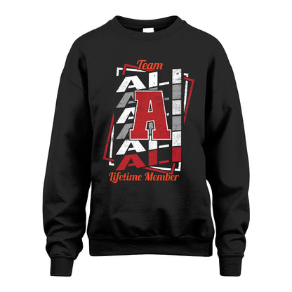 Team Your Name Lifetime Member Sporty Shirt ALI M1-25