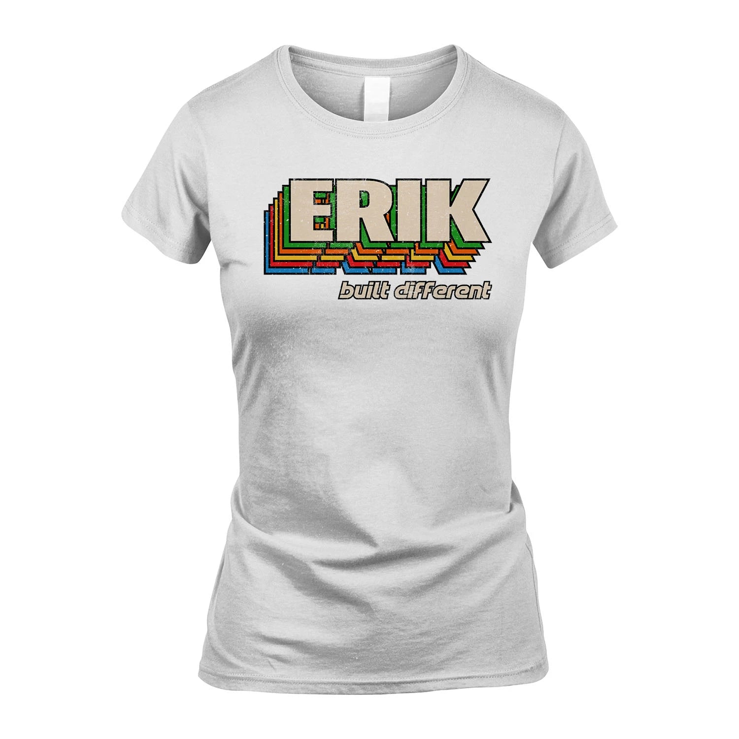 Your Name Built Different Retro Shirt ERIK M1-26