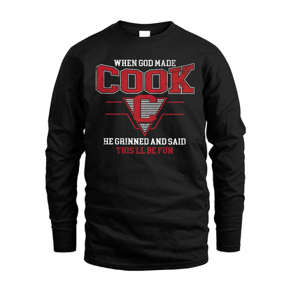 When God Made Your Name He Grinned And Said This'll Be Fun Baseball Shirt COOK M1-29