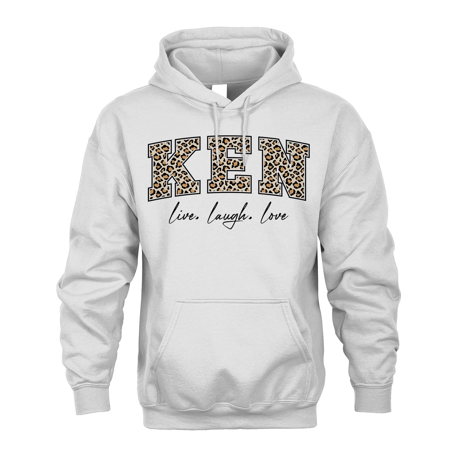 Live Laugh Love Custom Name With Leopard Pattern Shirt KEN M1-13