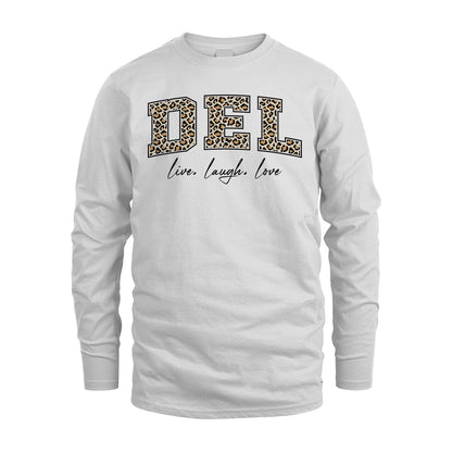 Live Laugh Love Custom Name With Leopard Pattern Shirt DEL M1-13
