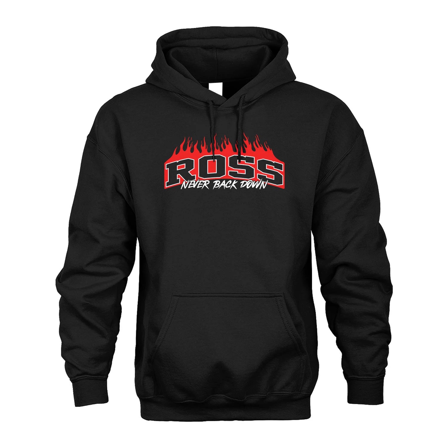 Never Back Down Your Name With Fire Shirt ROSS M1-37
