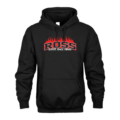 Never Back Down Your Name With Fire Shirt ROSS M1-37