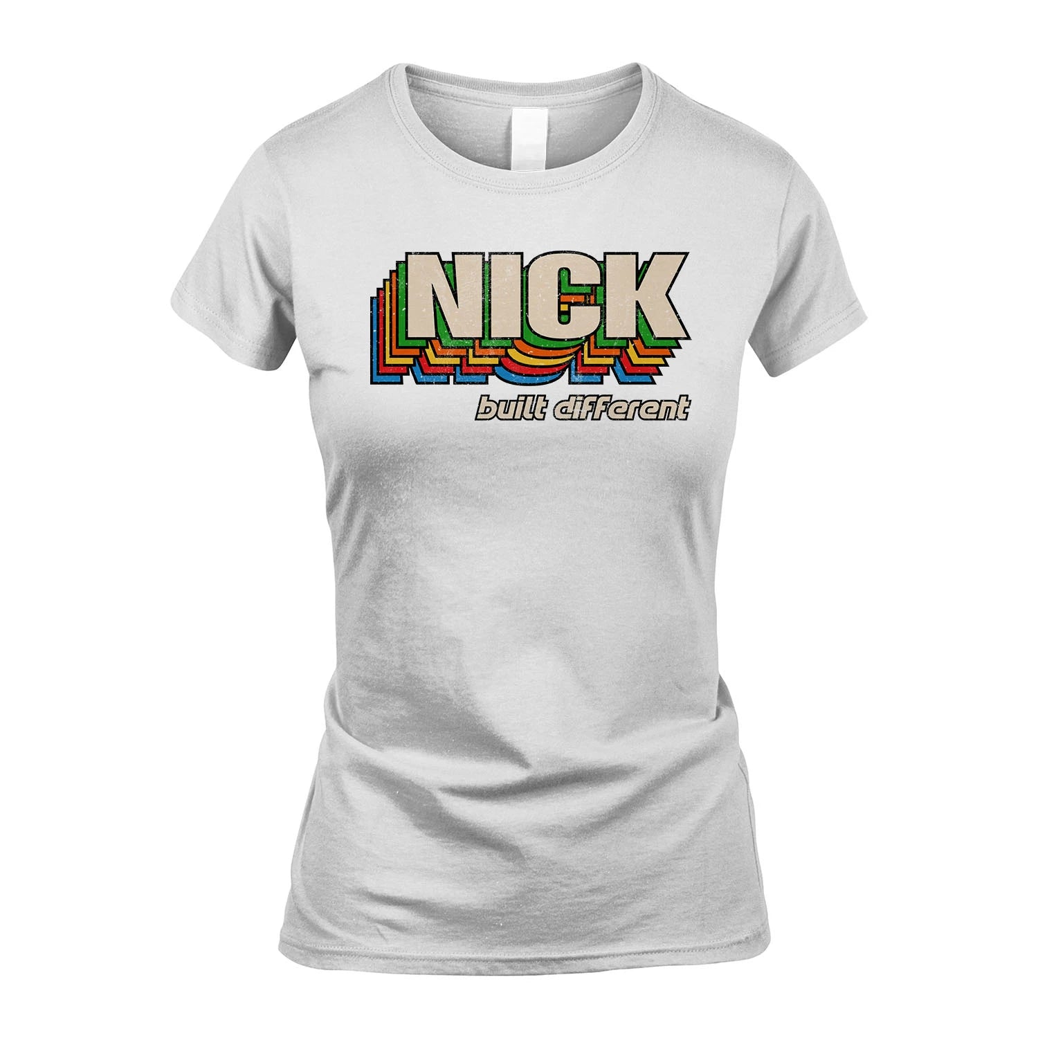Your Name Built Different Retro Shirt NICK M1-26