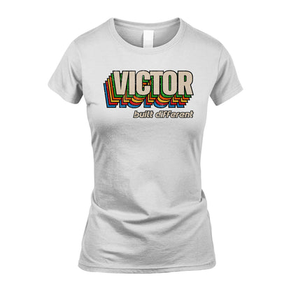 Your Name Built Different Retro Shirt VICTOR M1-26