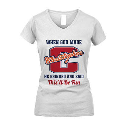 God Made Your Name Custom Shirt CHRISTOPHER M1-16
