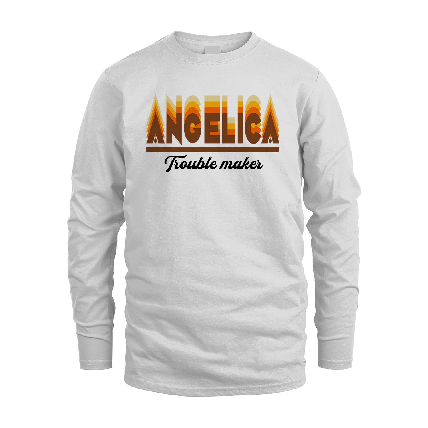 Your Name Trouble Maker Funny Shirt ANGELICA M1-34