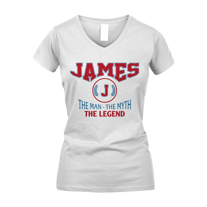 The Man The Myth The Legend Jet Style Shirt JAMES M1-9