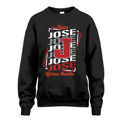 Team Your Name Lifetime Member Sporty Shirt JOSE M1-25