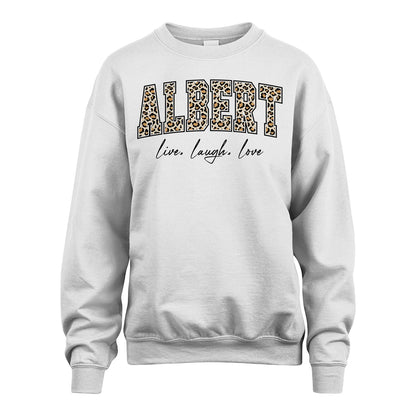 Live Laugh Love Custom Name With Leopard Pattern Shirt ALBERT M1-13