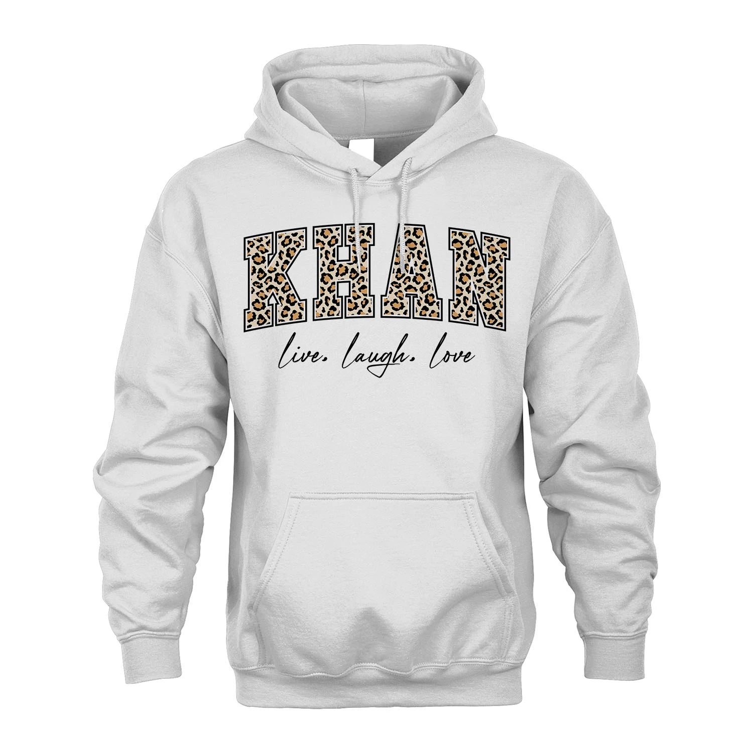 Live Laugh Love Custom Name With Leopard Pattern Shirt KHAN M1-13