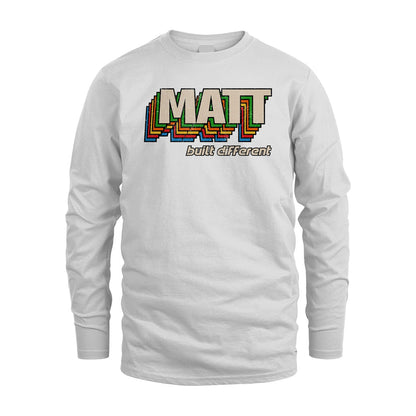 Your Name Built Different Retro Shirt MATT M1-26