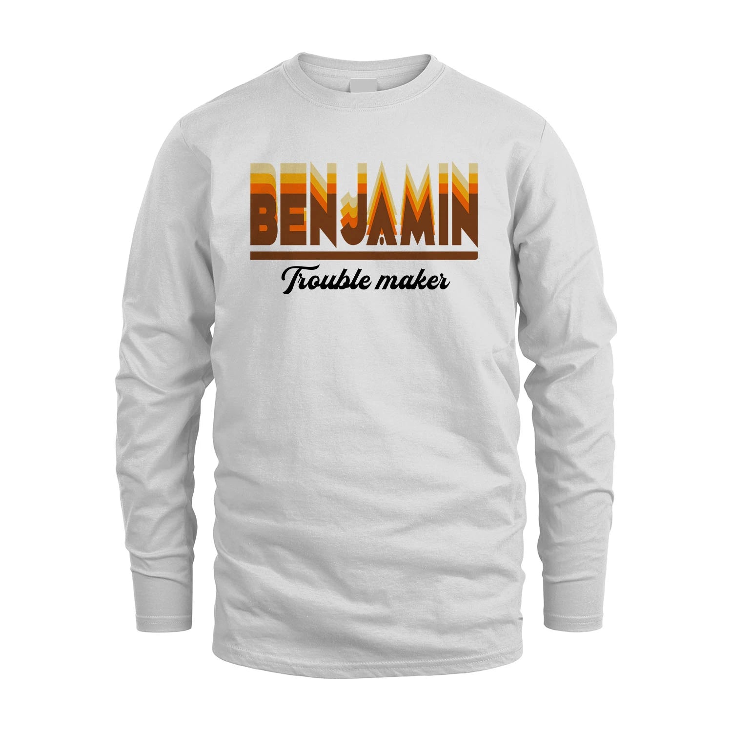 Your Name Trouble Maker Funny Shirt BENJAMIN M1-34