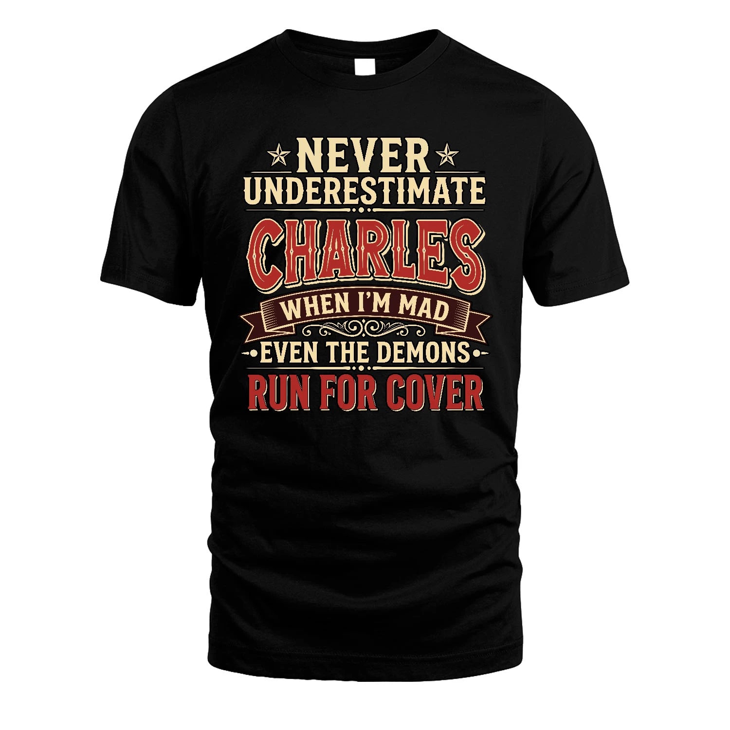 Never Underestimate When I'm Mad Shirt CHARLES M1-4