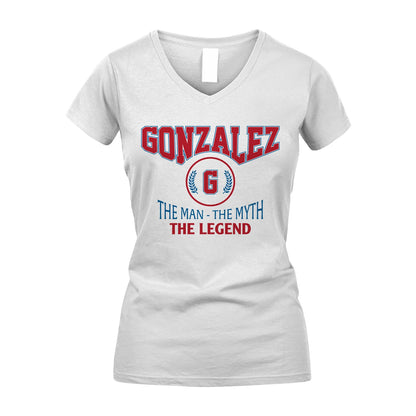 The Man The Myth The Legend Jet Style Shirt GONZALEZ M1-9