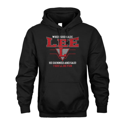 When God Made Your Name He Grinned And Said This'll Be Fun Baseball Shirt LEE M1-29