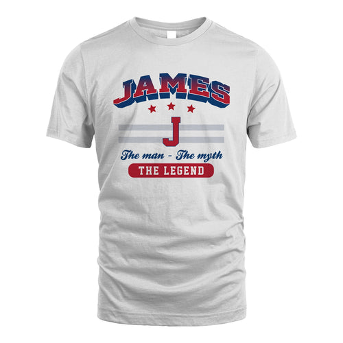 The Man The Myth The Legend With Your Name Shirt JAMES M1-35