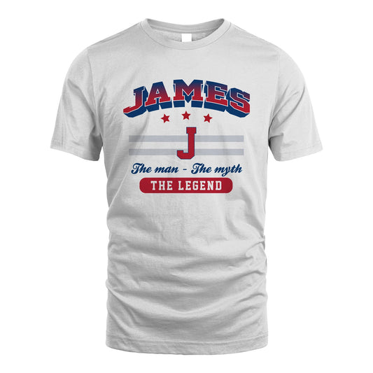 The Man The Myth The Legend With Your Name Shirt JAMES M1-35