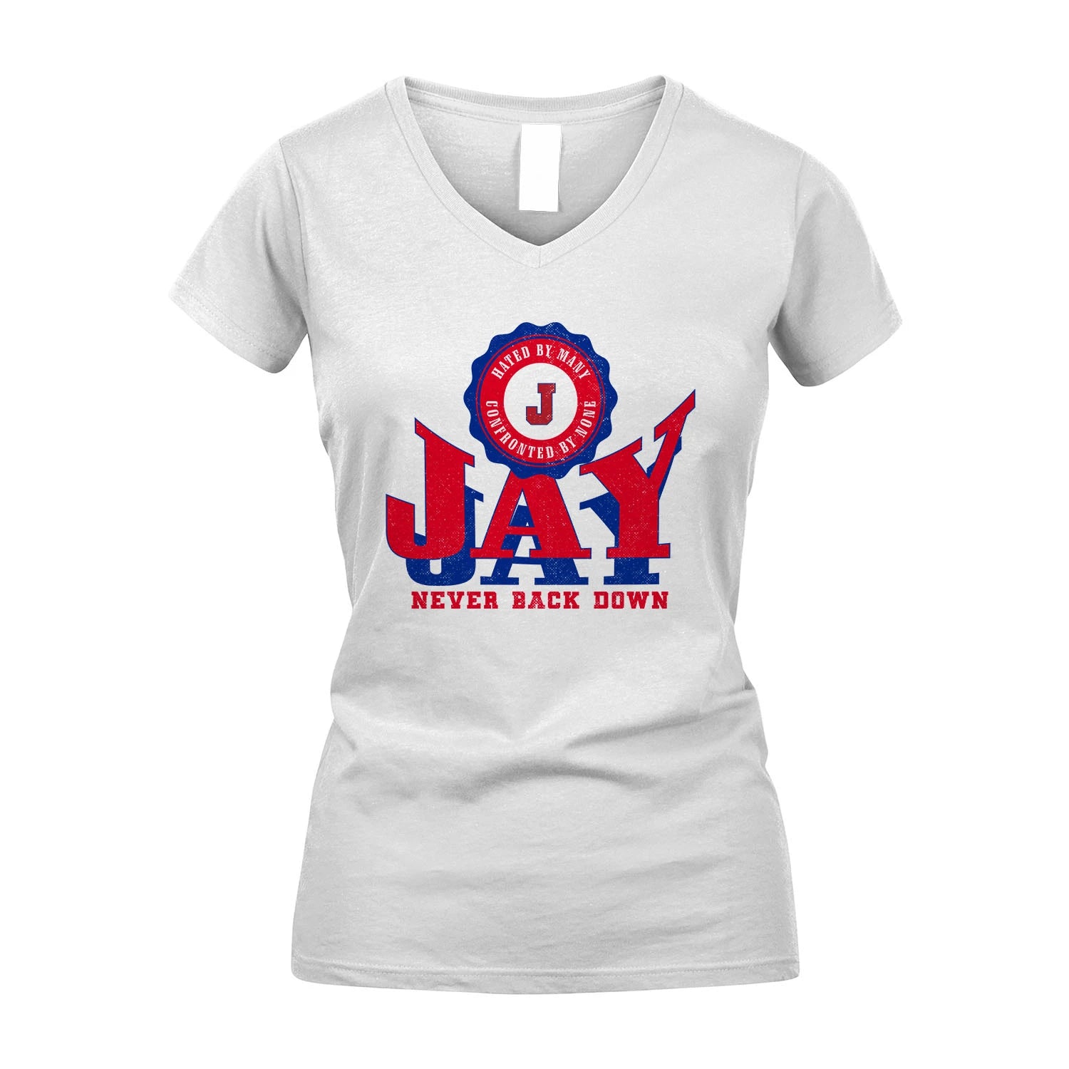 Your Name Never Back Down Shirt JAY M1-33