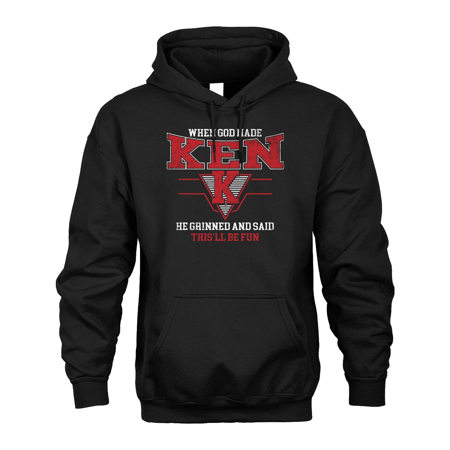 When God Made Your Name He Grinned And Said This'll Be Fun Baseball Shirt KEN M1-29