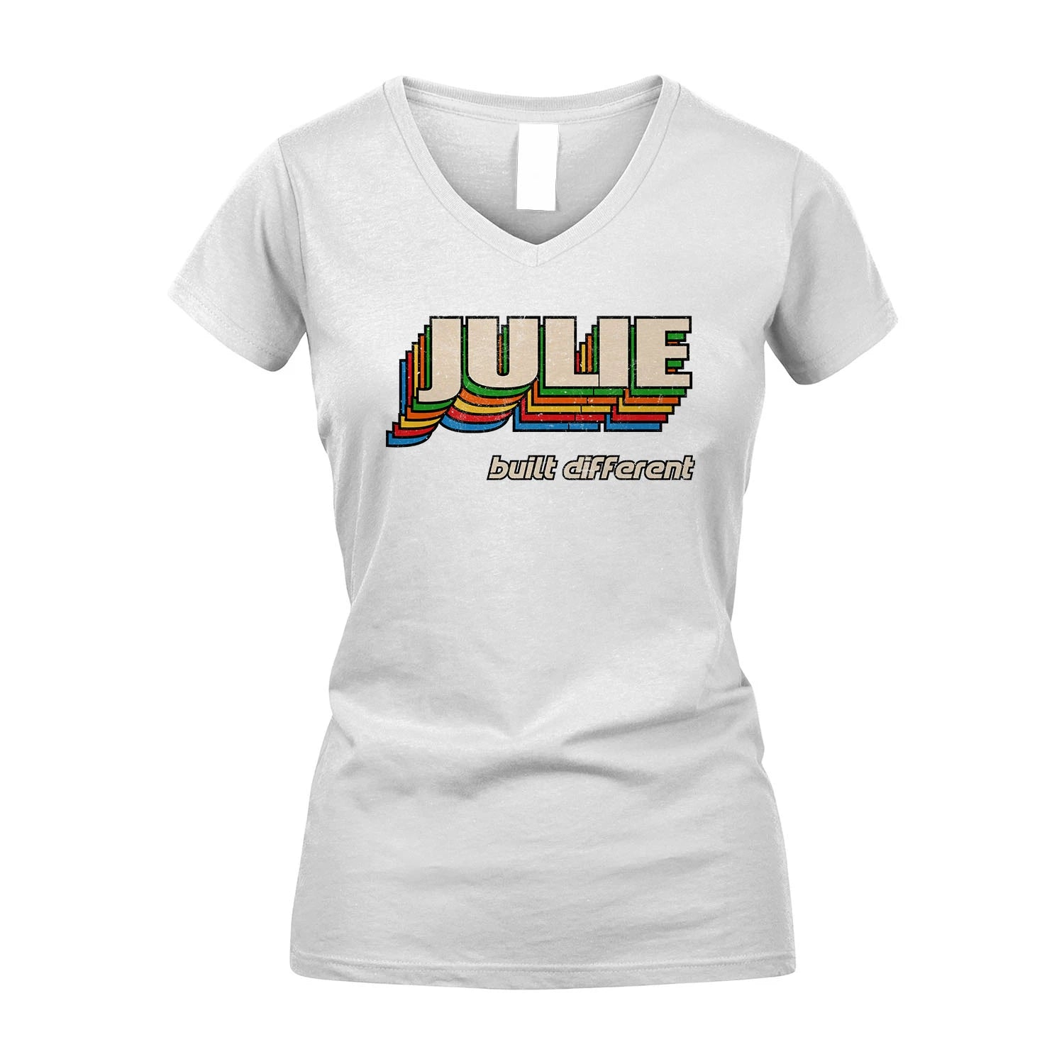 Your Name Built Different Retro Shirt JULIE M1-26