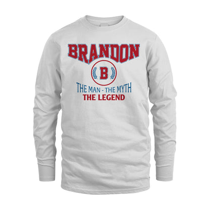 The Man The Myth The Legend Jet Style Shirt BRANDON M1-9