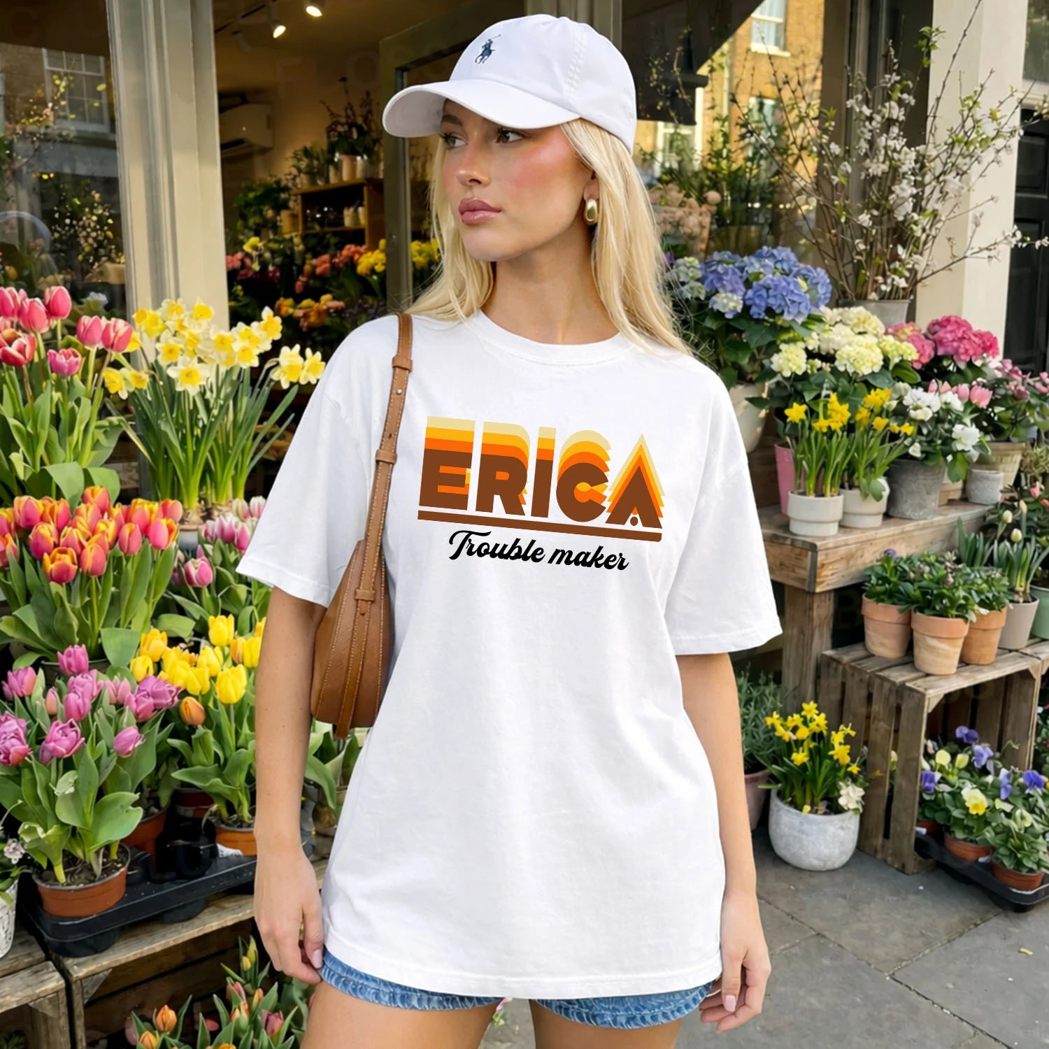 Your Name Trouble Maker Funny Shirt ERICA M1-34