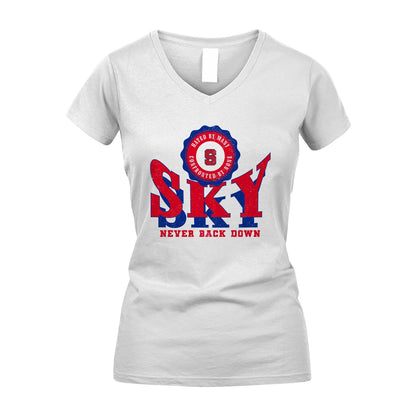 Your Name Never Back Down Shirt SKY M1-33