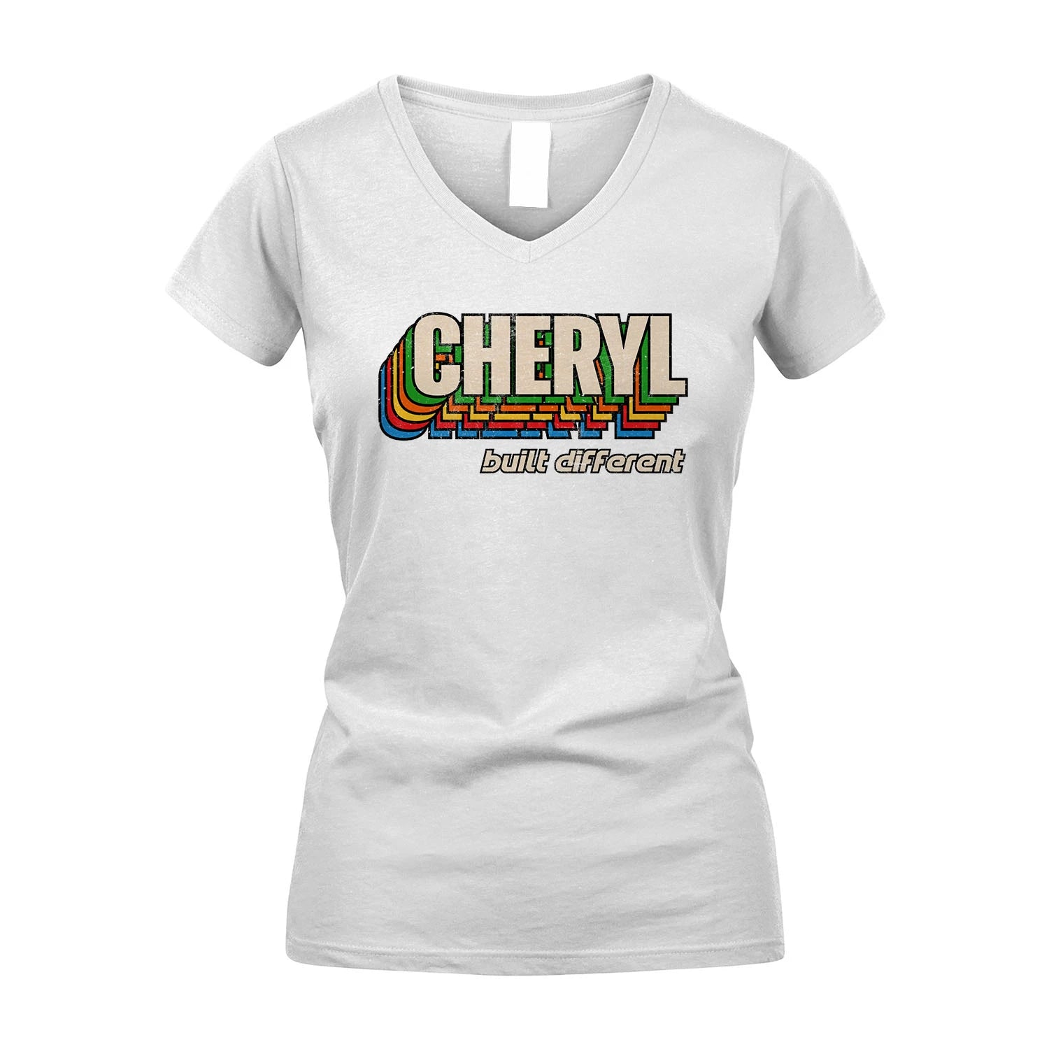 Your Name Built Different Retro Shirt CHERYL M1-26