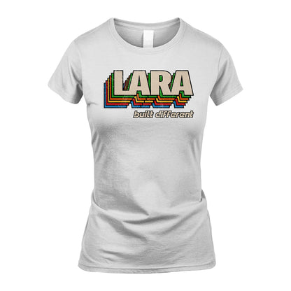 Your Name Built Different Retro Shirt LARA M1-26