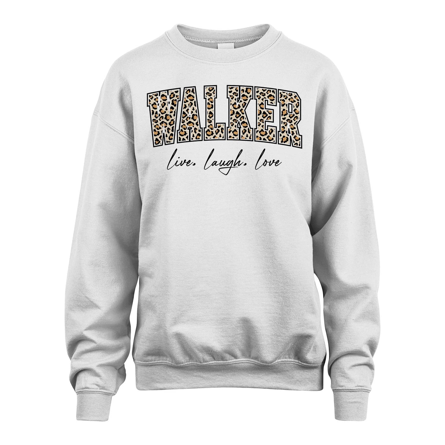 Live Laugh Love Custom Name With Leopard Pattern Shirt WALKER M1-13