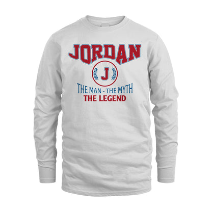 The Man The Myth The Legend Jet Style Shirt JORDAN M1-9