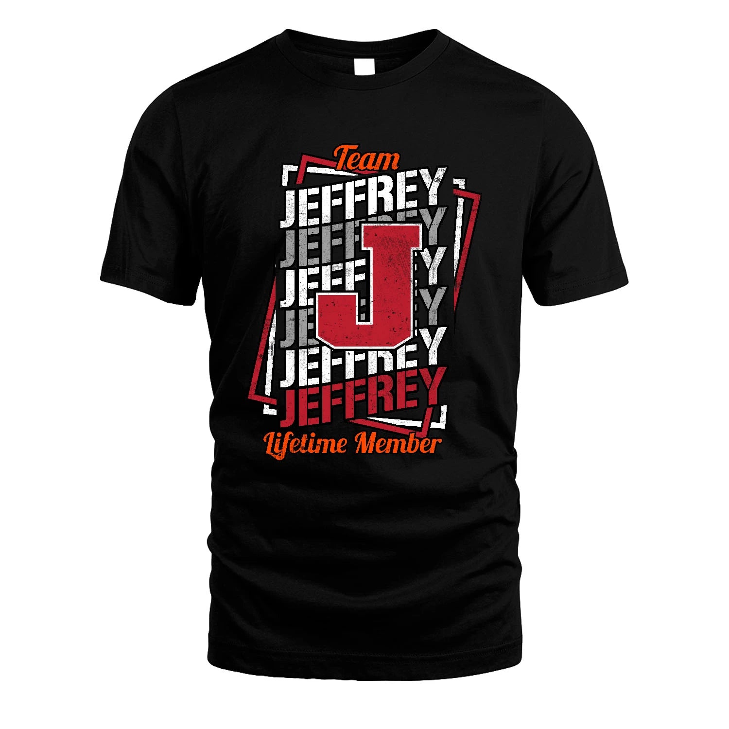 Team Your Name Lifetime Member Sporty Shirt JEFFREY M1-25