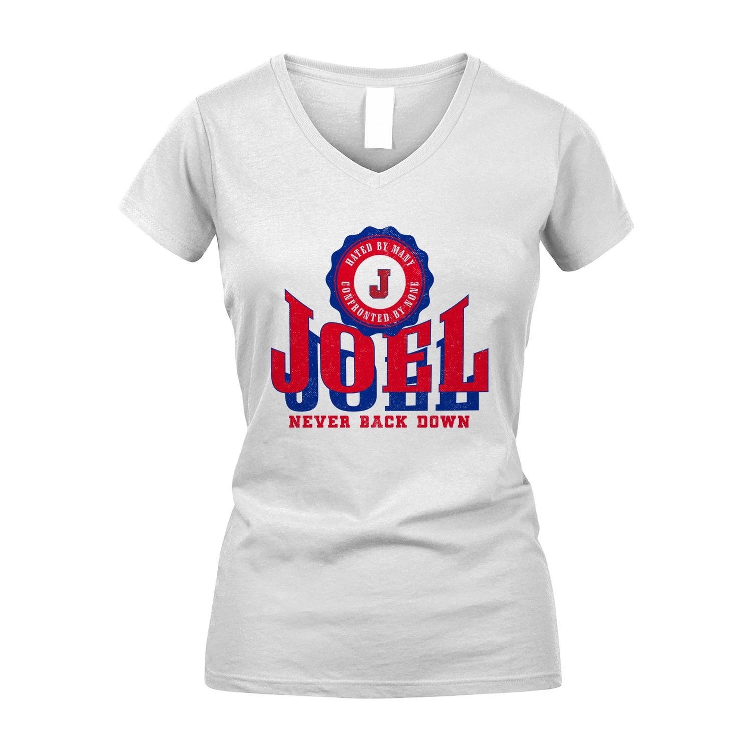 Your Name Never Back Down Shirt JOEL M1-33